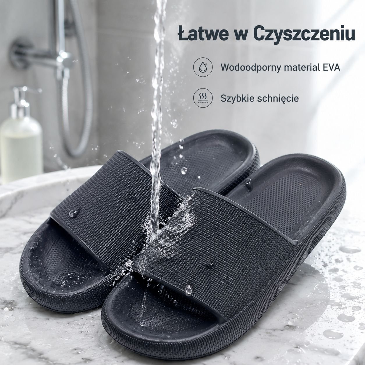 Letnie męskie klapki gumowe antypoślizgowe hurtowo, wodoodporne sandały