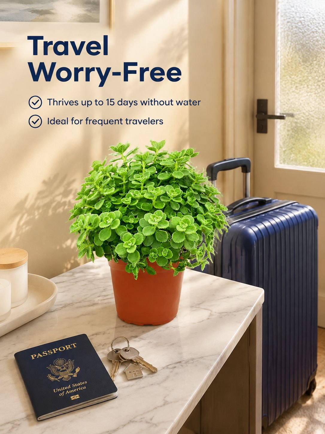Indoor air-purifying Plectranthus plant