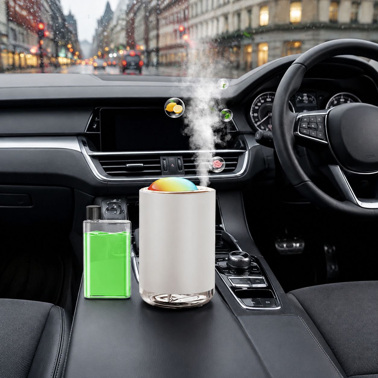 Intelligent car aromatherapy machine with sleek design