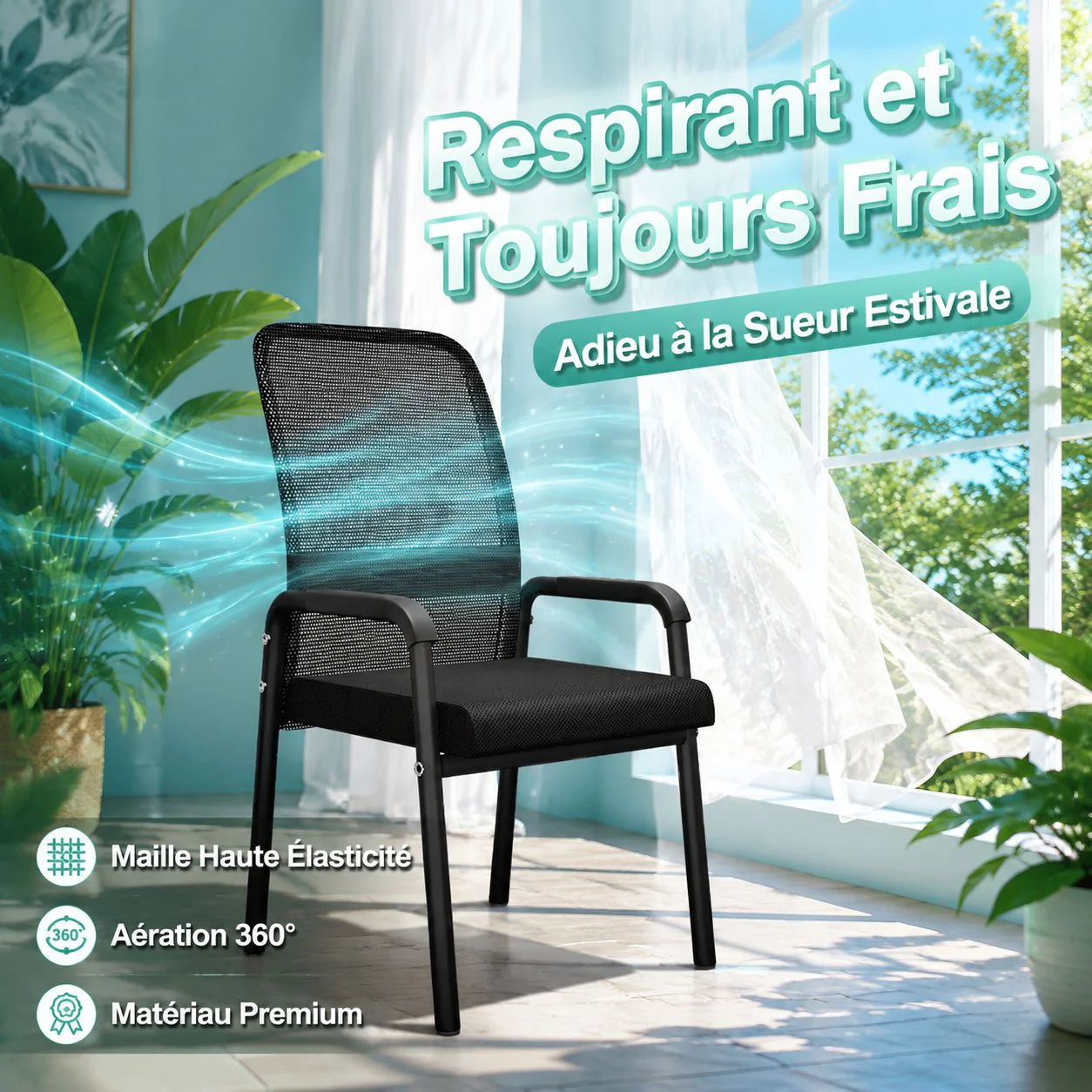 Roulettes fixes pour chaise de bureau ChairSense Alpha