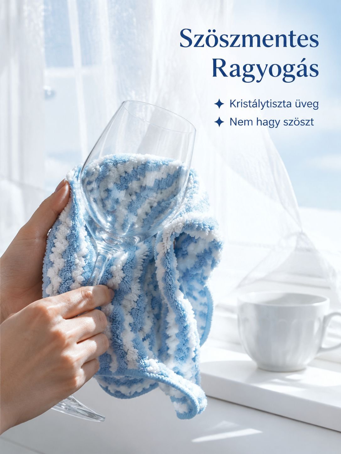Kationos vastagított korallgyapjú hullámos törlőkendő