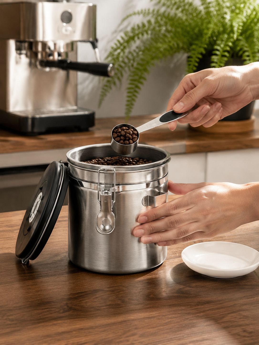 Boîte hermétique en acier inoxydable pour aliments secs