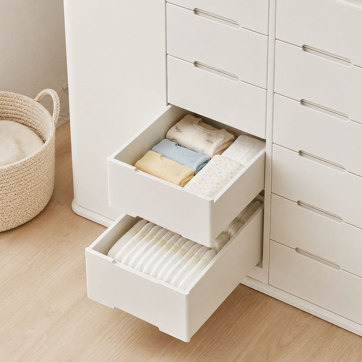 Estante para juguetes infantiles y caja de almacenamiento para bebés, gabinete organizador de suelo
