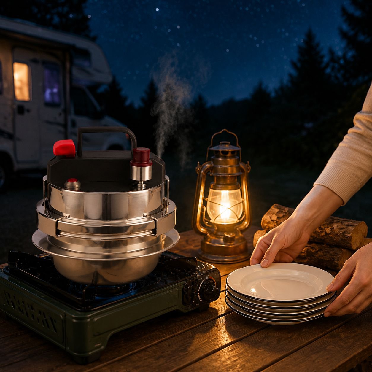 Cuiseur sous pression portable 12L adapté aux camping-cars