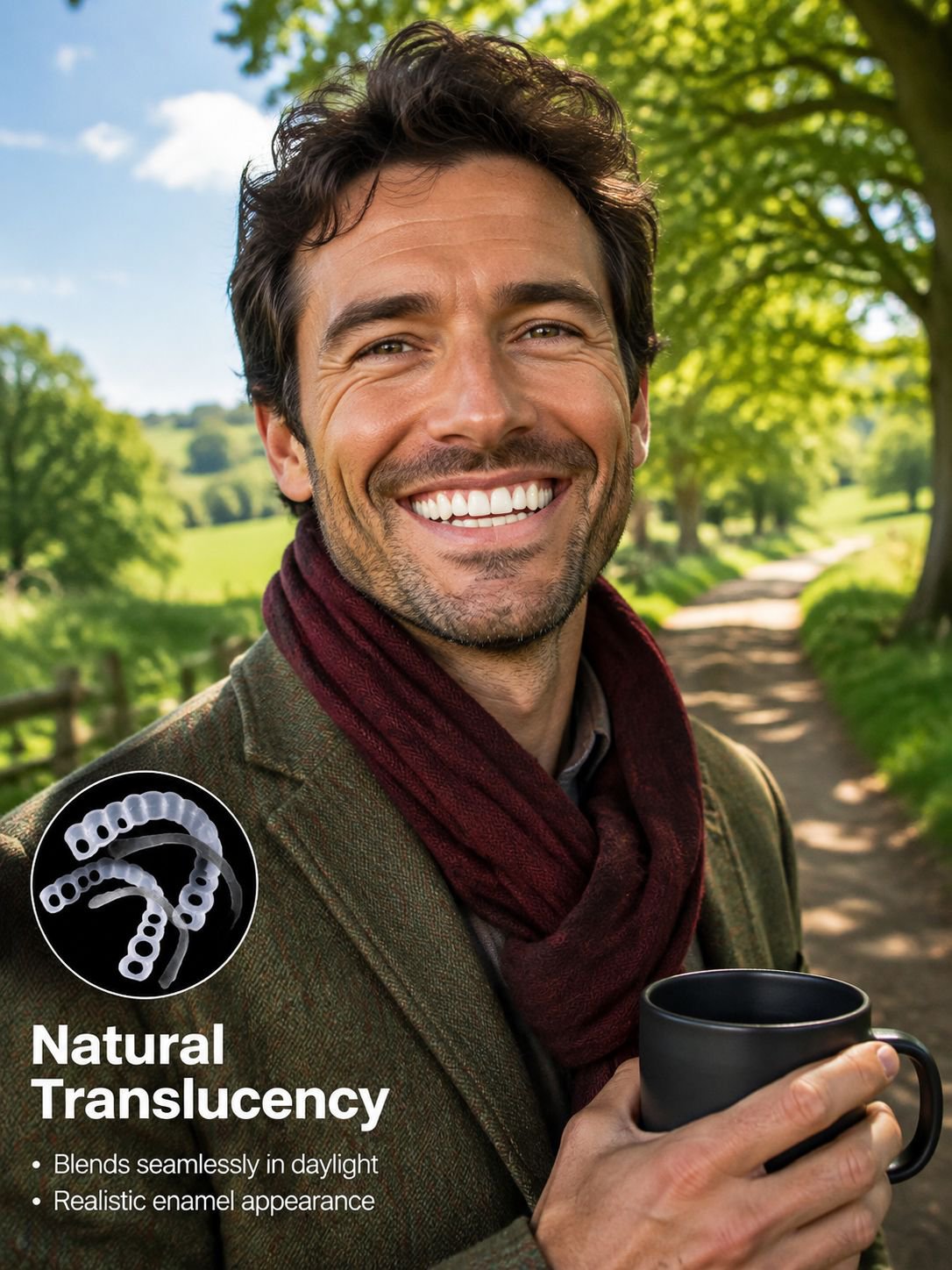 Natural-looking removable veneers for daily use