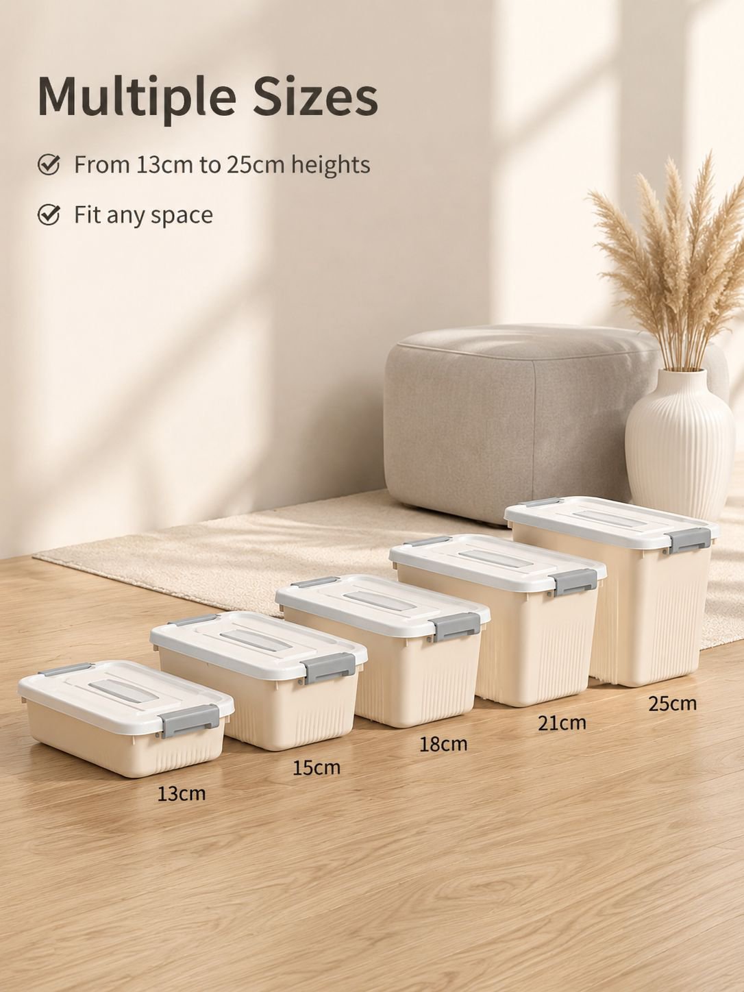 Easy to move storage container with lid