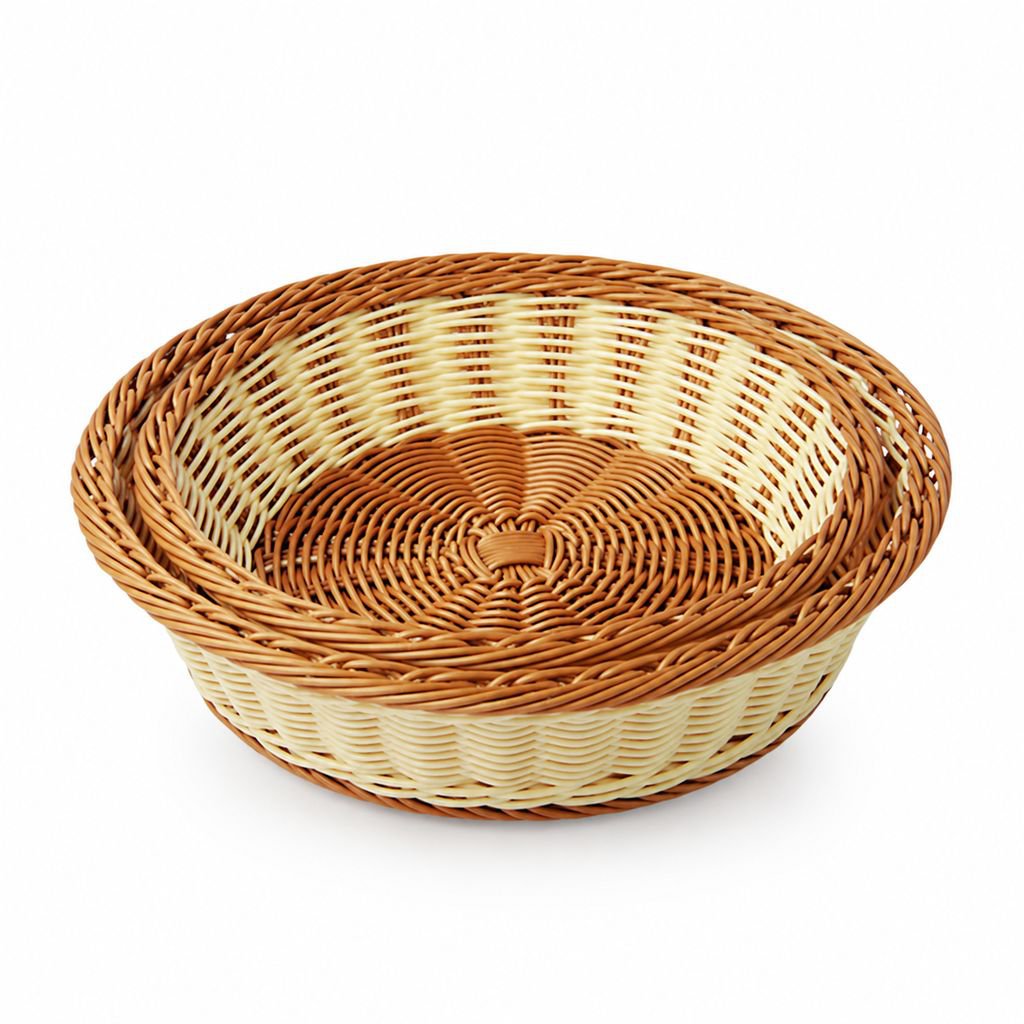 Cesta redonda de almacenamiento para pan