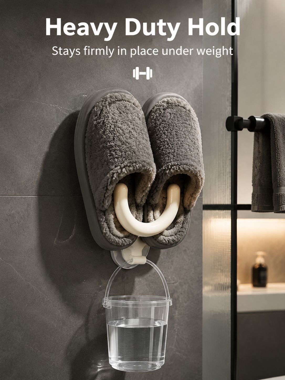 Toilet wall mounted shelf for slipper storage
