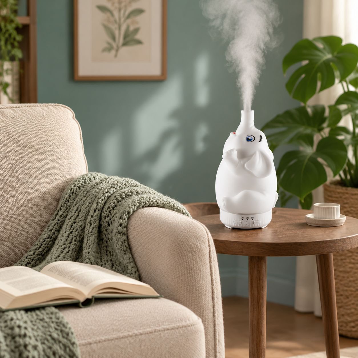Mini humidifier with colorful glowing jellyfish effect