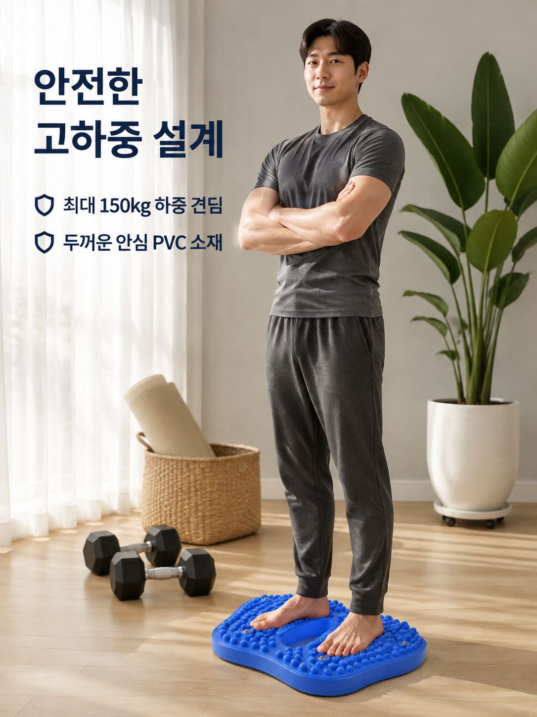 【전신 슬리밍】다용도 에어 스프링 자석 지압기