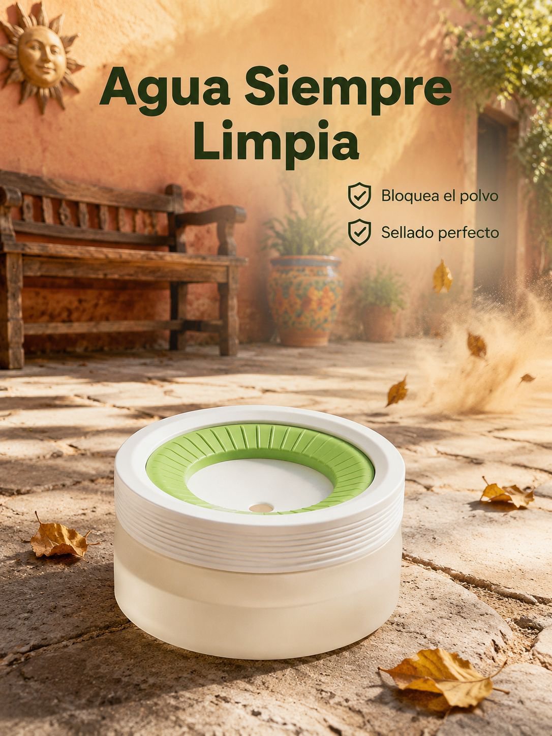 Fuente de agua flotante para perros
