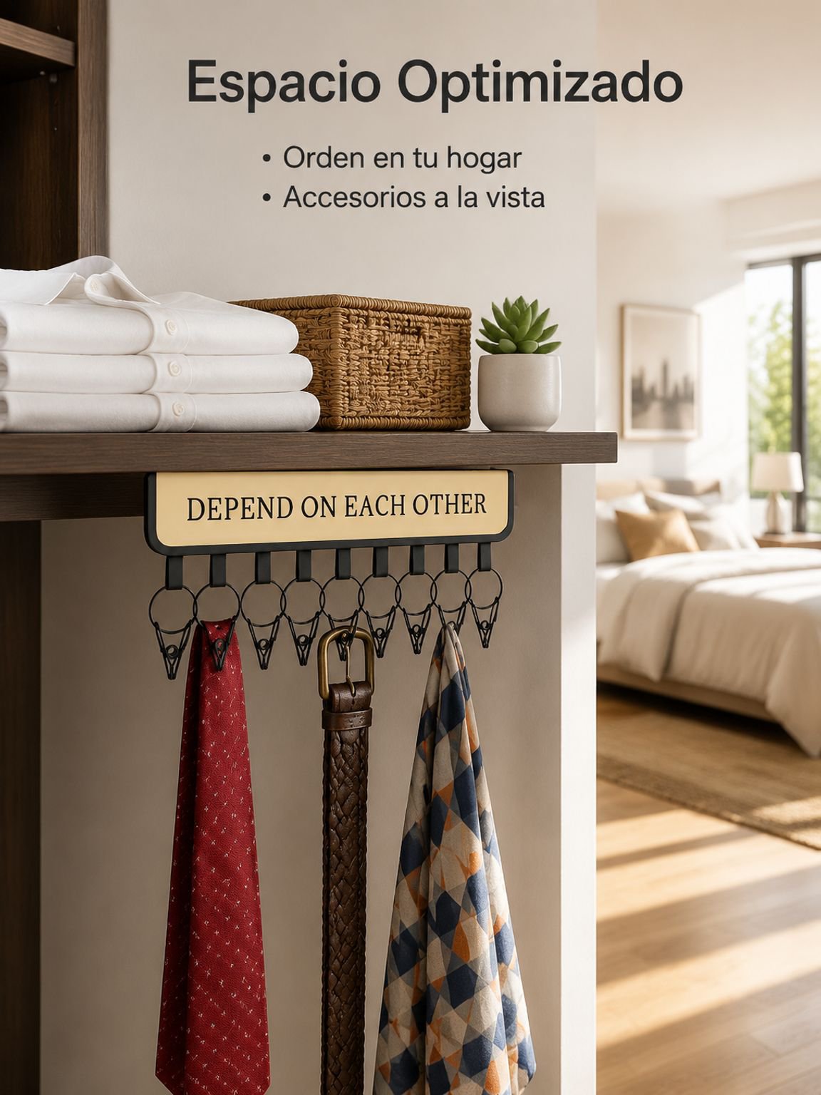 Tendedero autoadhesivo para armario, colgador multifuncional de ropa, sombreros y calcetines