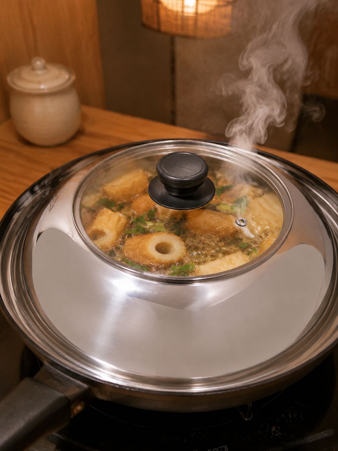 調理中に中身が確認できる蓋