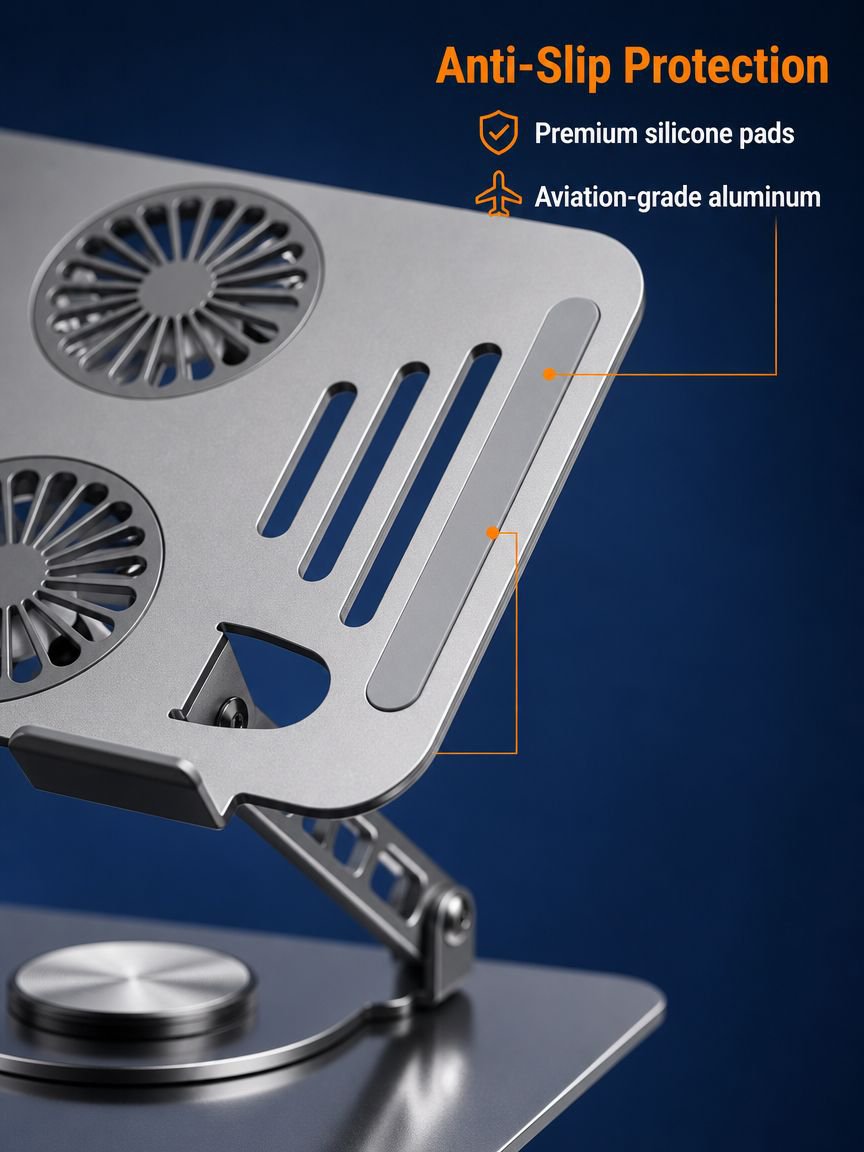 USB powered portable laptop cooling pad