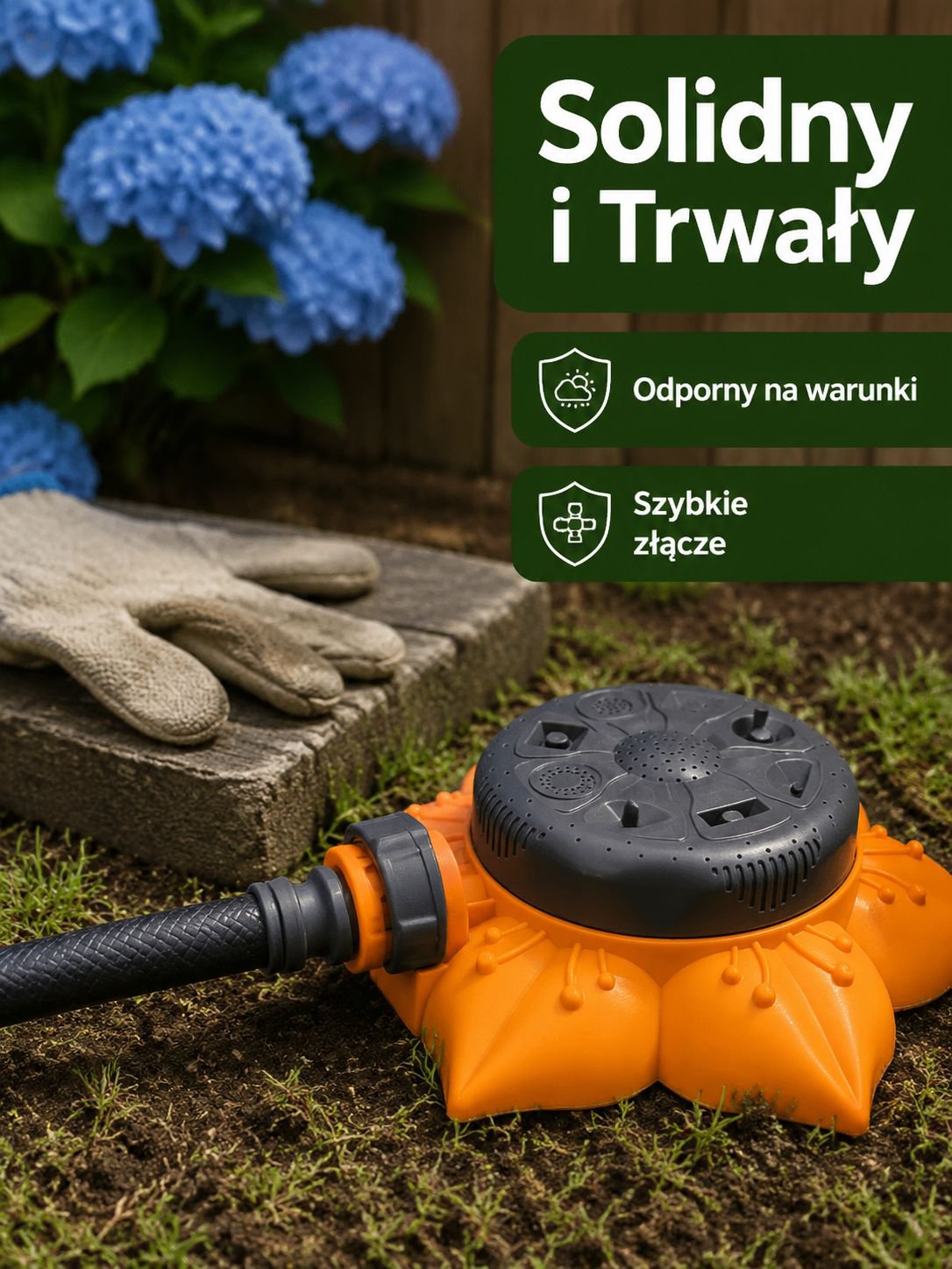 Specjalny ośmiofunkcyjny zraszacz automatycznego systemu nawadniania