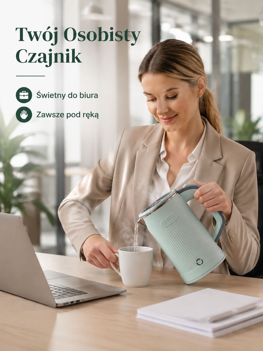 Przenośny czajnik elektryczny z automatycznym wyłączaniem i izolacją, idealny do podróży i domu