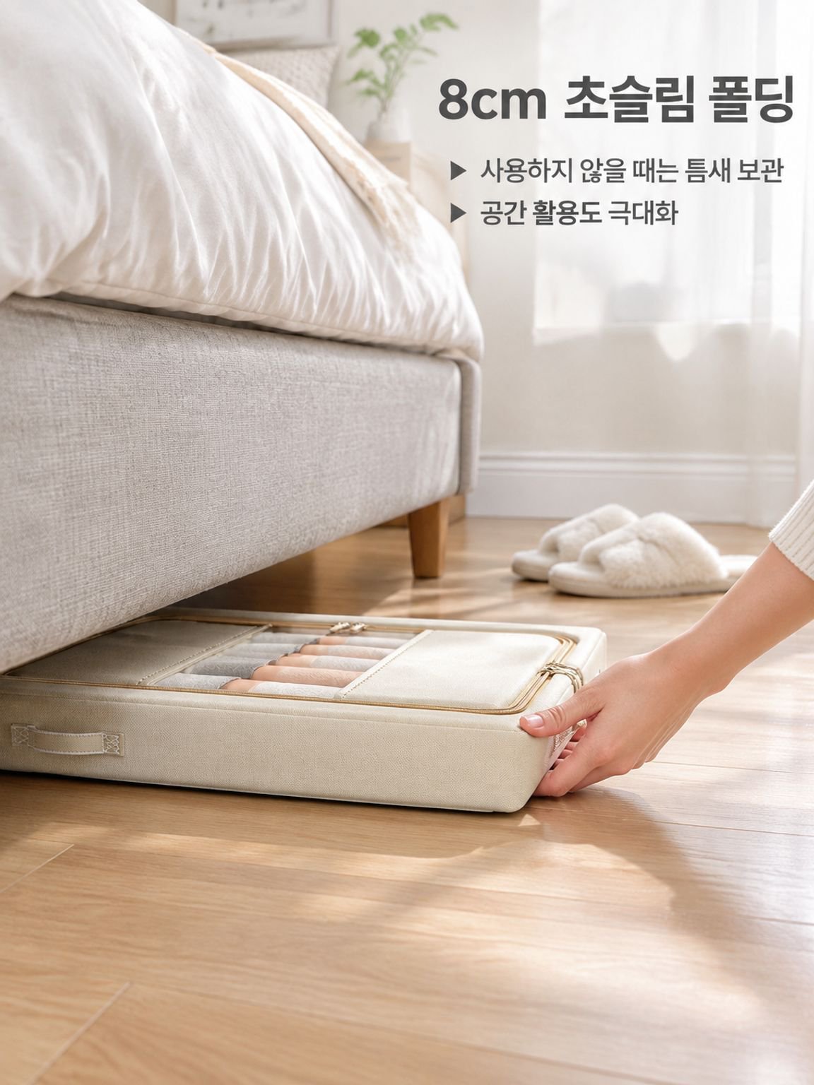 사용하지 않을 때 접어서 보관할 수 있는 옷 정리함