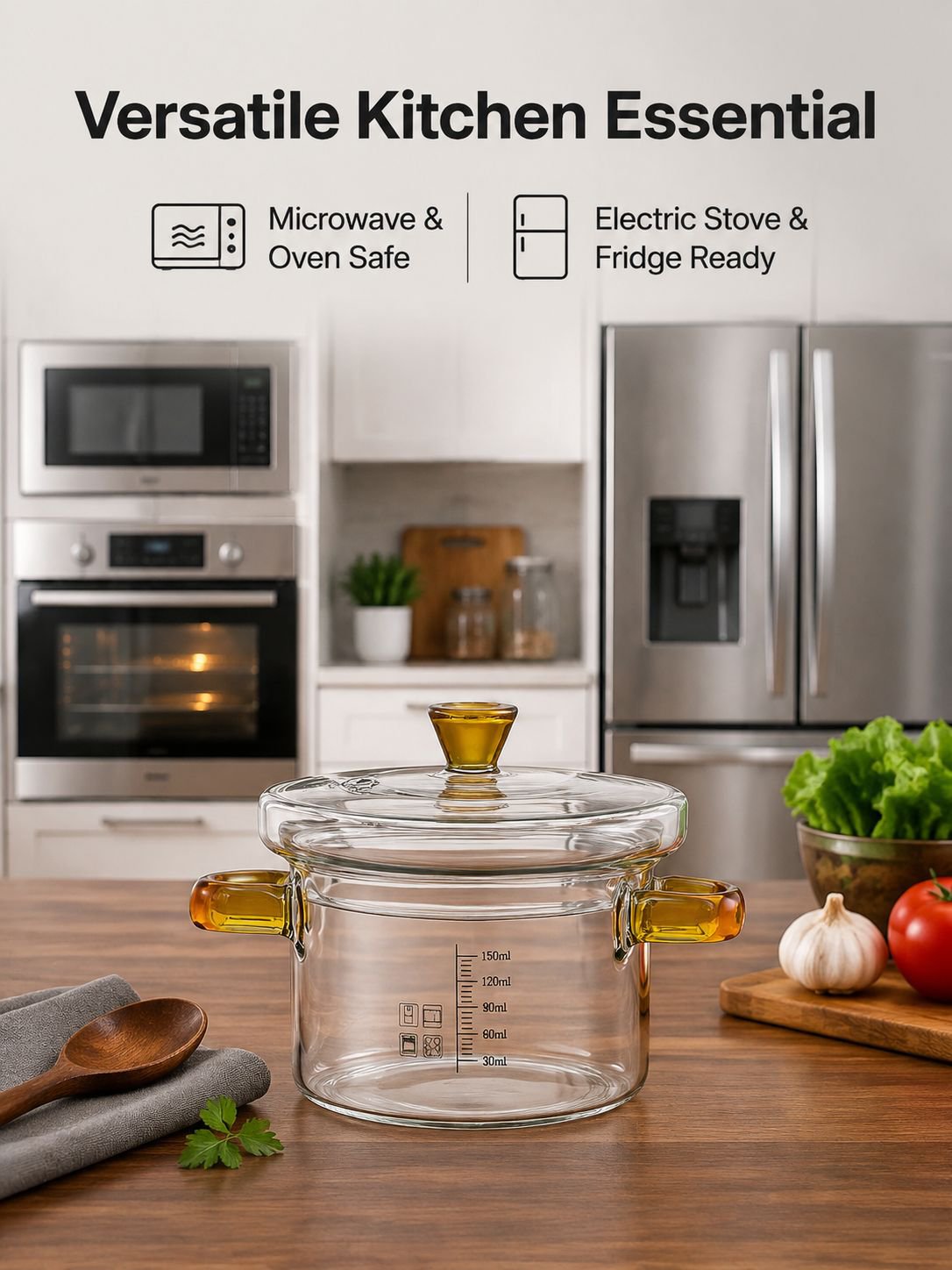 High borosilicate glass stew pot