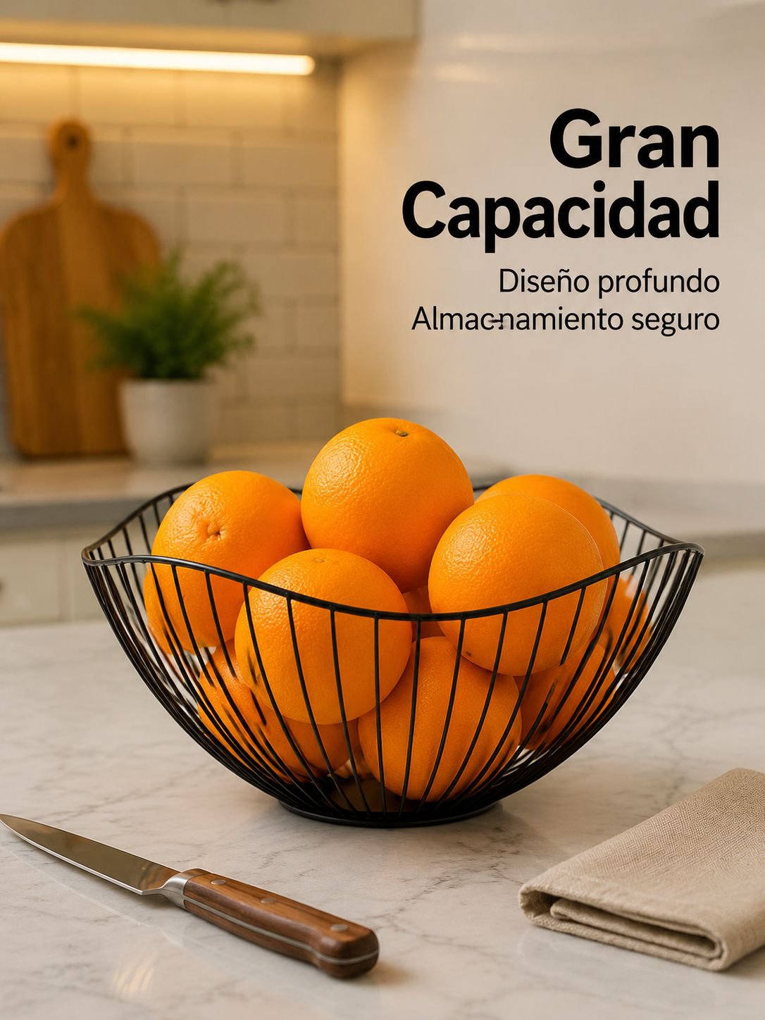 Plato de fruta de hierro forjado con hojas de loto