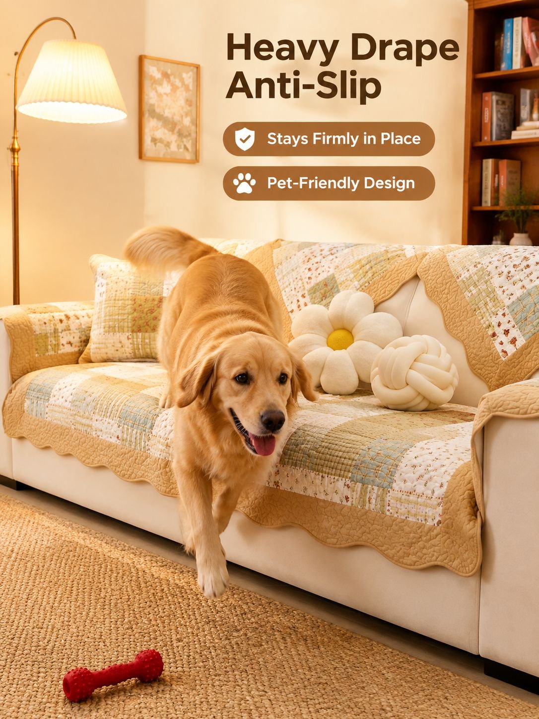 Farmhouse cotton fabric sofa cushion suitable for all seasons