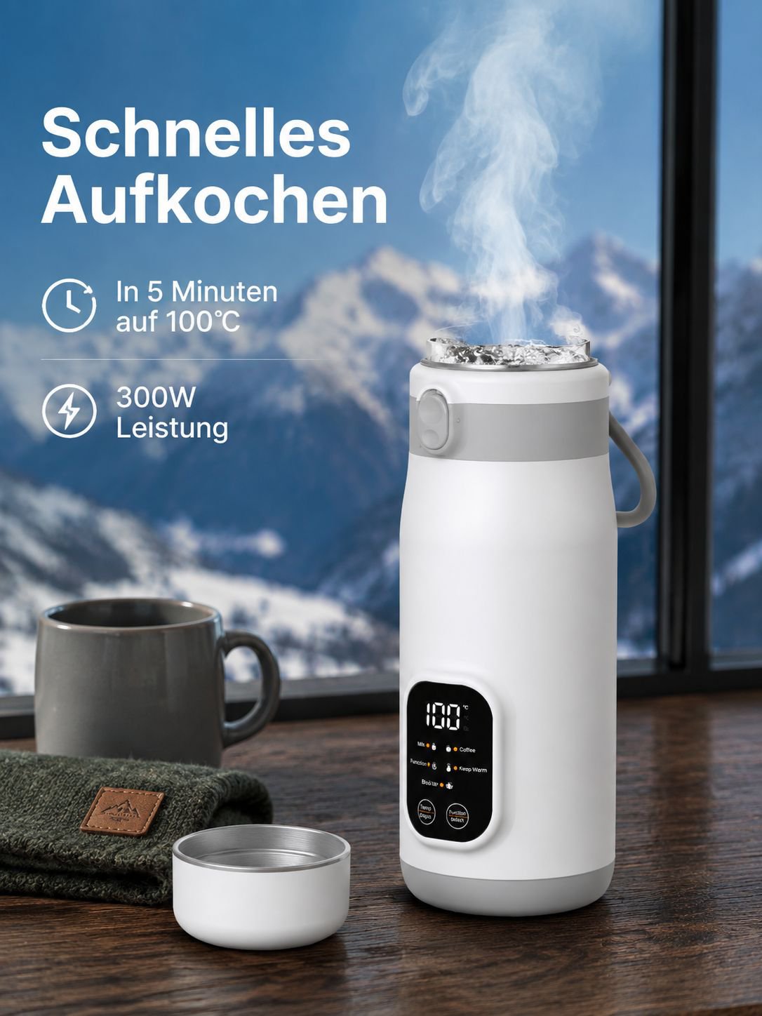 Neuer, intelligenter, tragbarer Wasserkocher mit konstanter Temperatur, geeignet für den Einsatz im 