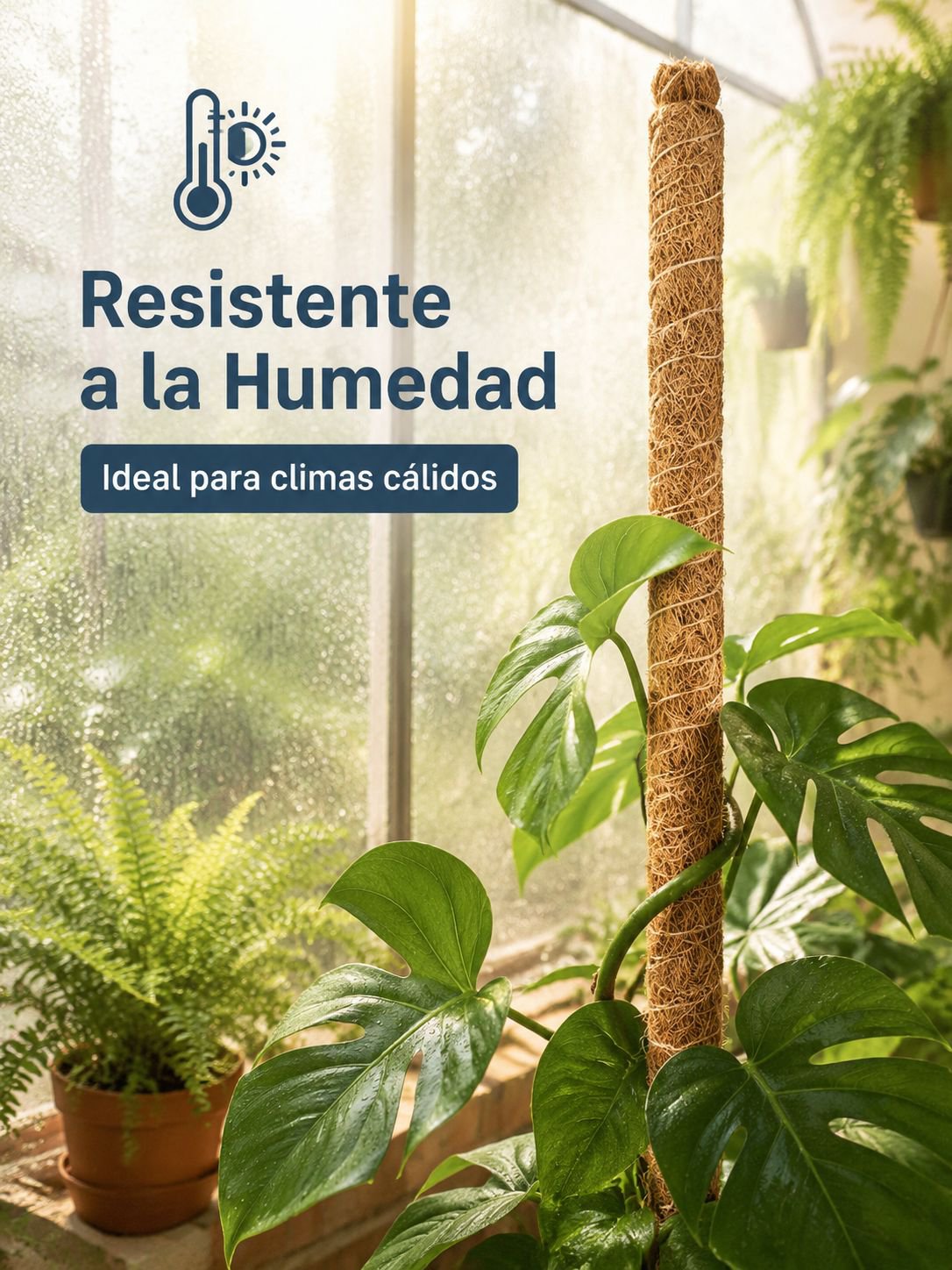 Soporte creativo de musgo para monstera y potos, poste de fibra de coco