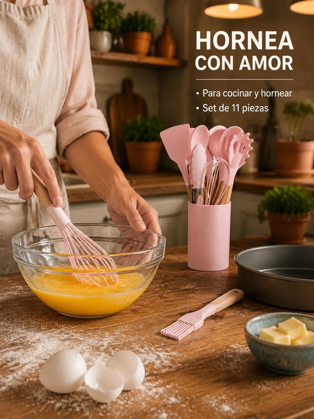 Set de utensilios de cocina de silicon