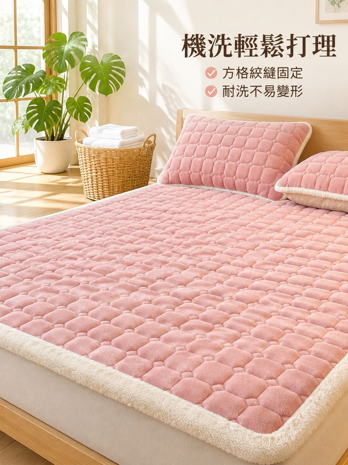 新款牛奶絨雙面床褥