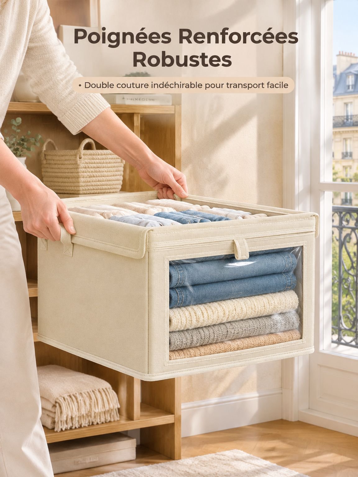 Organisateur en tissu pour jouets, livres et accessoires