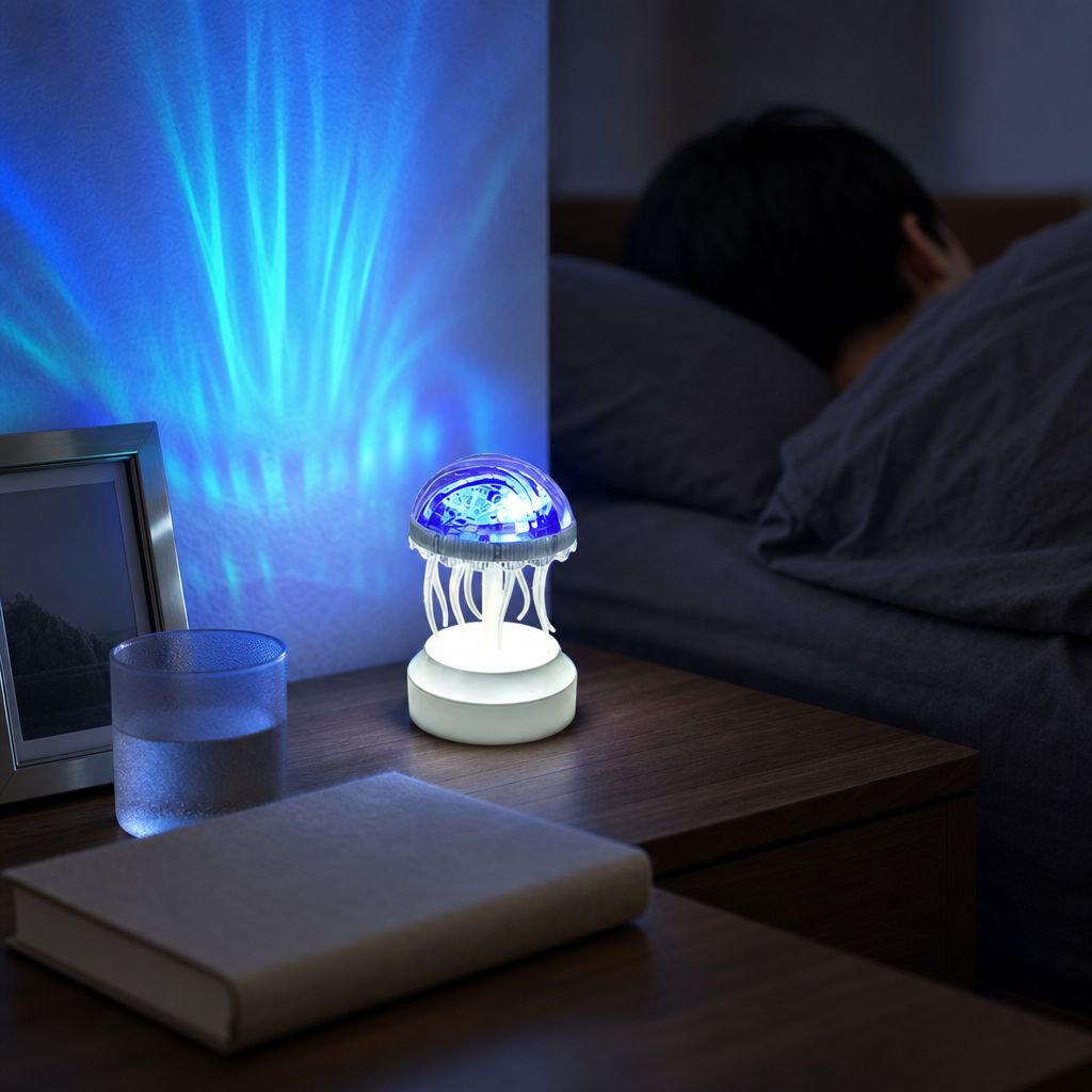 Creative Jellyfish Eye-Friendly Ambient Night Light with 16 Modes