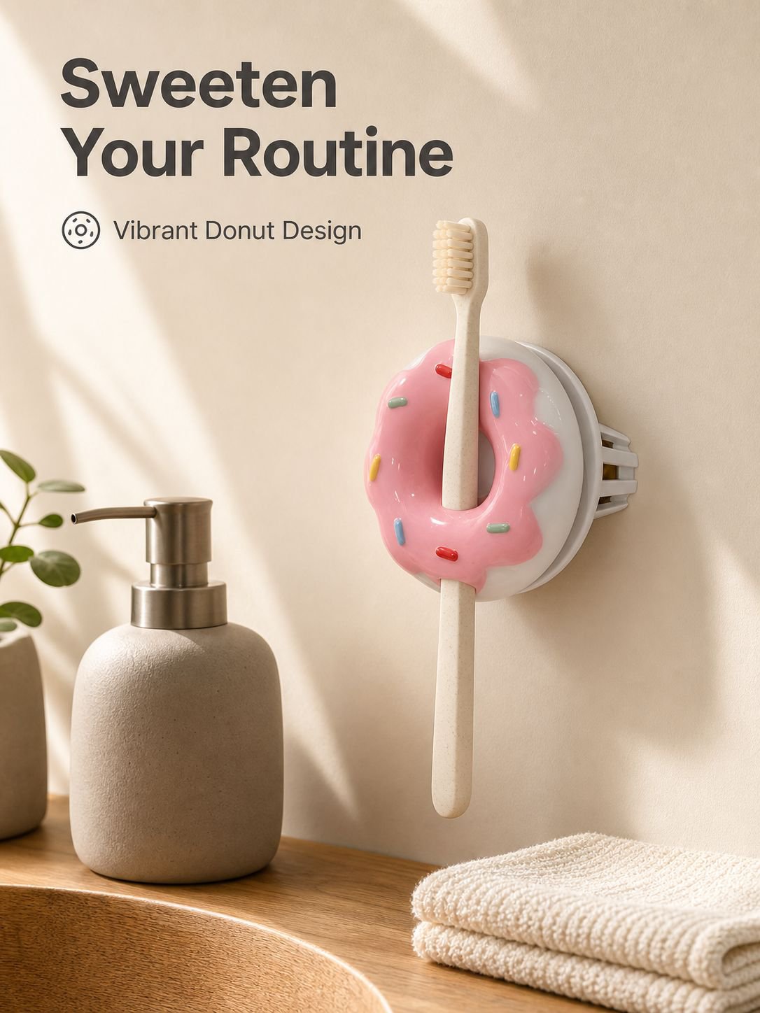 Donut Toothbrush Holder Organizer