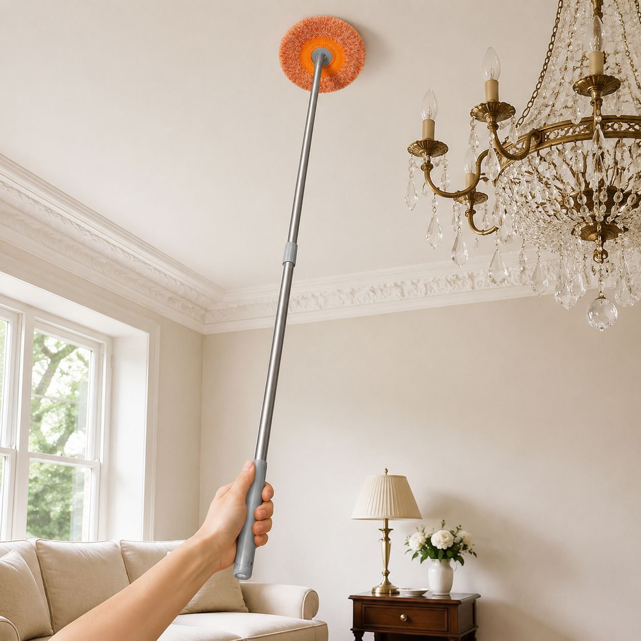 Telescopic Sunflower Mop for ceiling dust removal