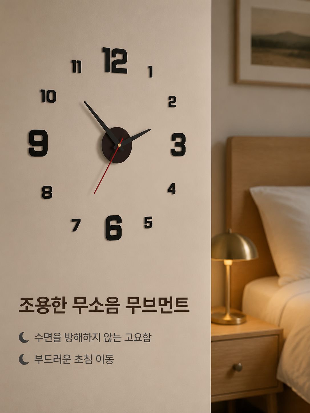 창의적인 아크릴 벽시계 무타공 홈데코