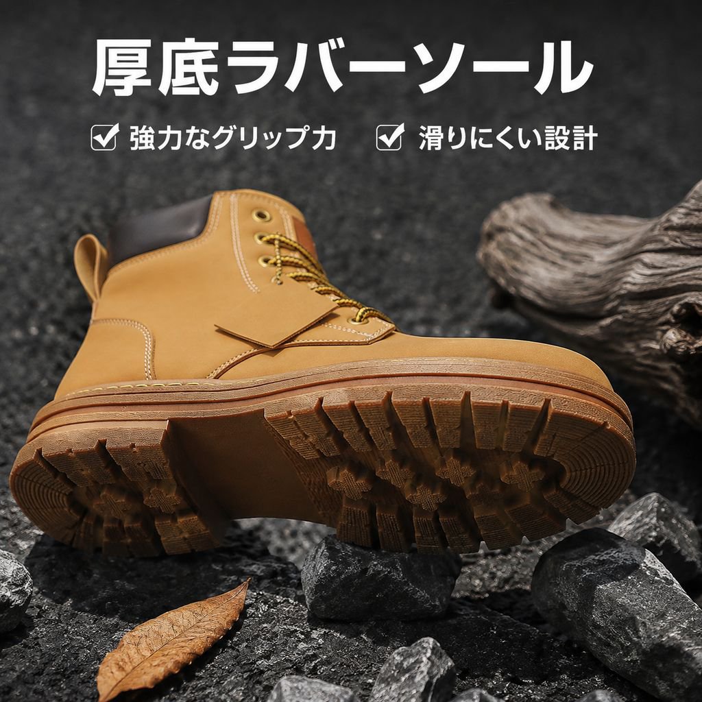 メンズビッグサイズマーチンブーツ ヴィンテージレザーワークブーツ
