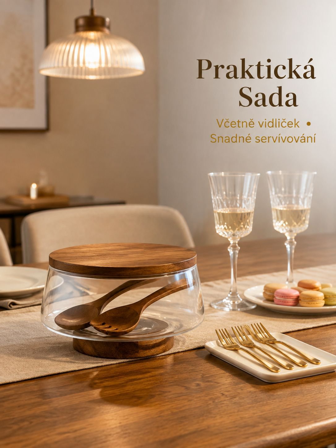 Multifunkční skleněný ovocný talíř, krabička na sušené ovoce s víkem, domácí průhledný ovocný talíř