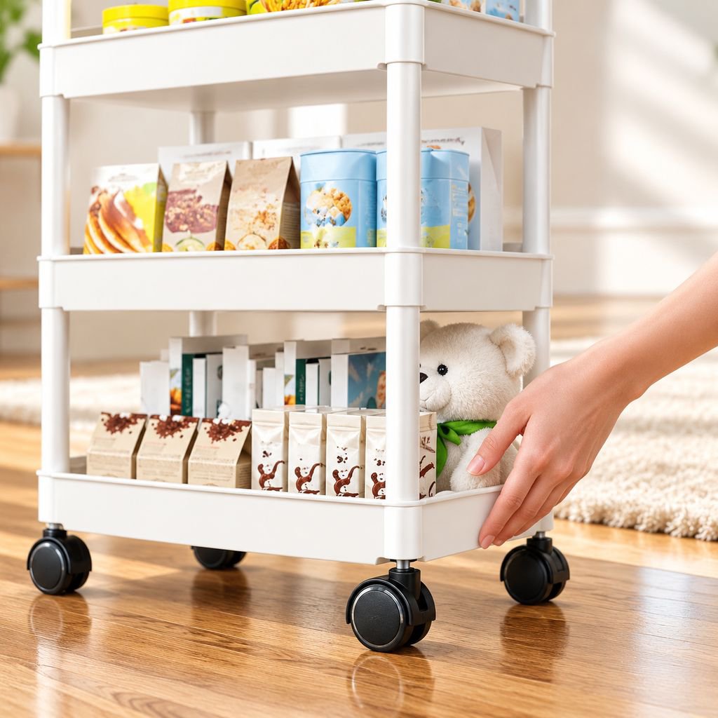 Household Trolley Narrow Gap Storage Rack Multi-layer Removable Organizer