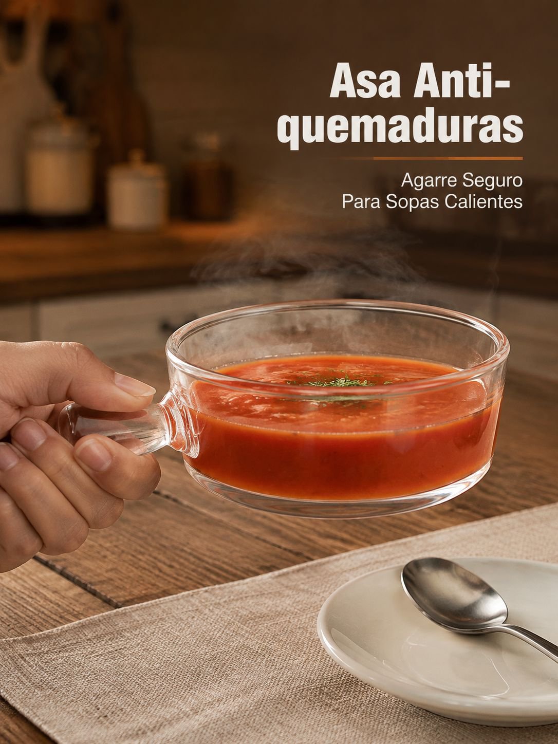 Ensaladera de vidrio