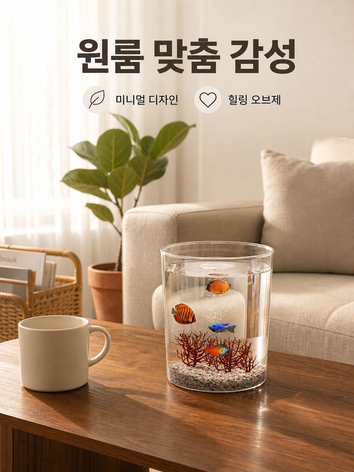 창의적인 원형 생태 어항