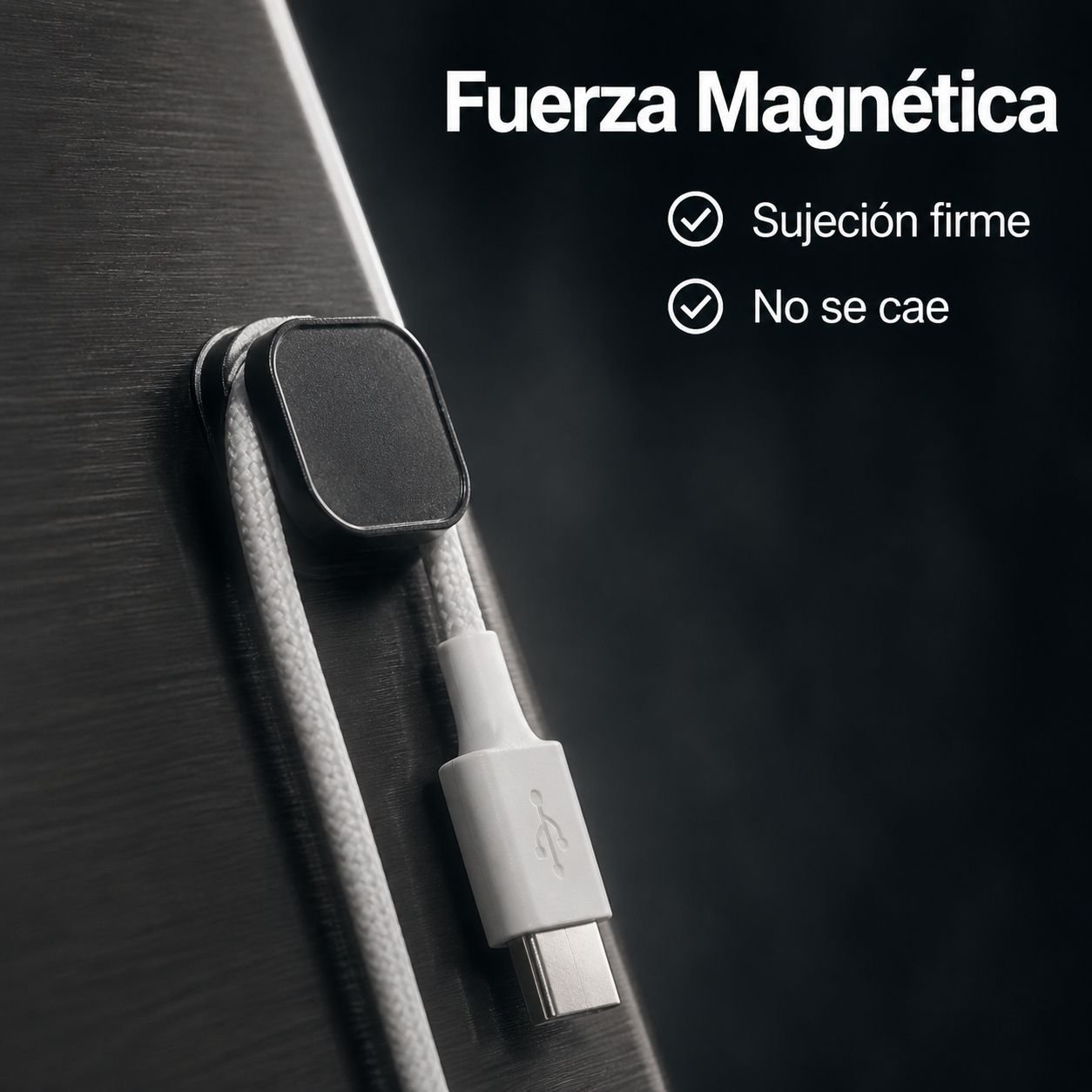Organizador de Cables Magnético Clips para Cable de Carga USB Escritorio y Auto
