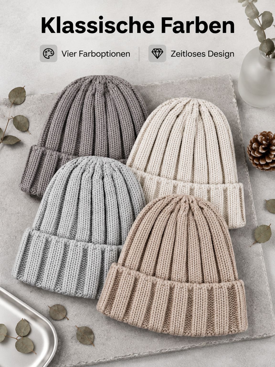Bequeme Strickmütze für Outdoor-Aktivitäten