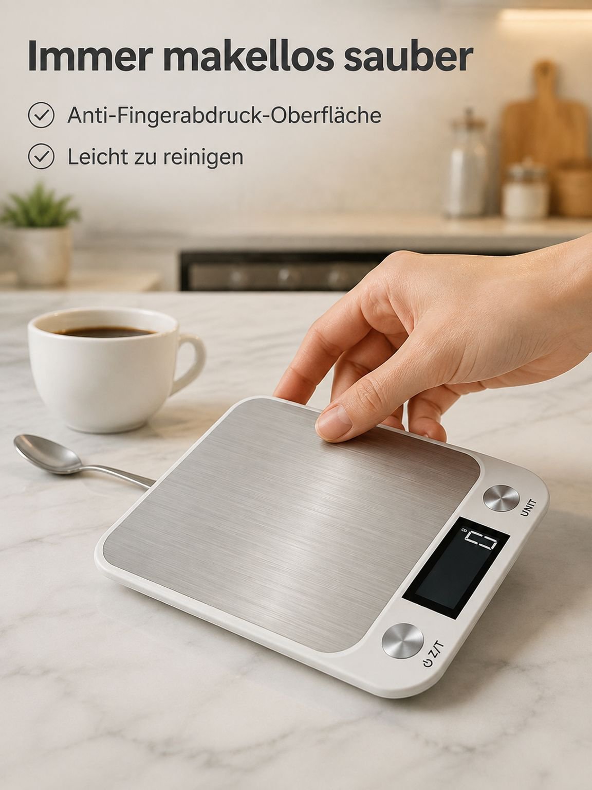 Edelstahl Küchenwaage – leicht zu reinigen
