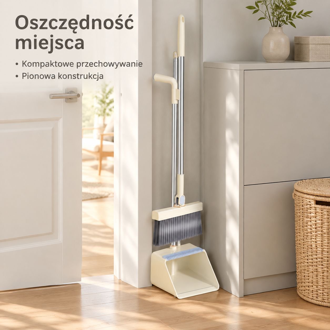 Nowy zestaw domowy: miotła i szufelka