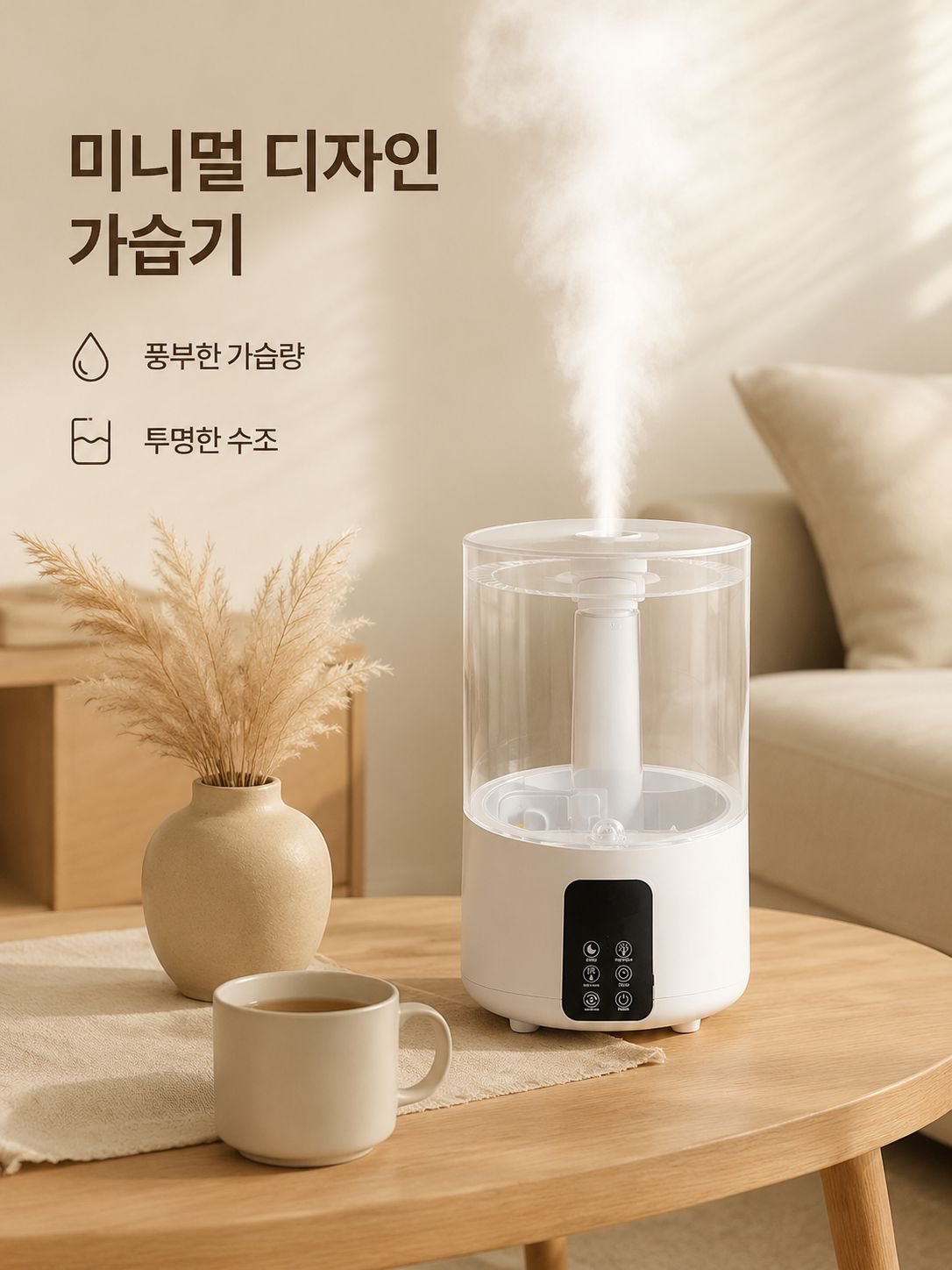 가정용 가습기 대용량 저소음 침실용 에어컨 아기 임산부용 아로마 가습기