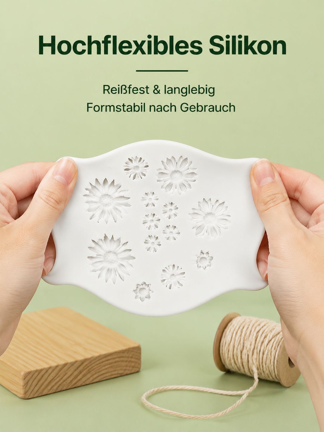 Kerzen-Set Gänseblümchen Sonnenblume Silikonform