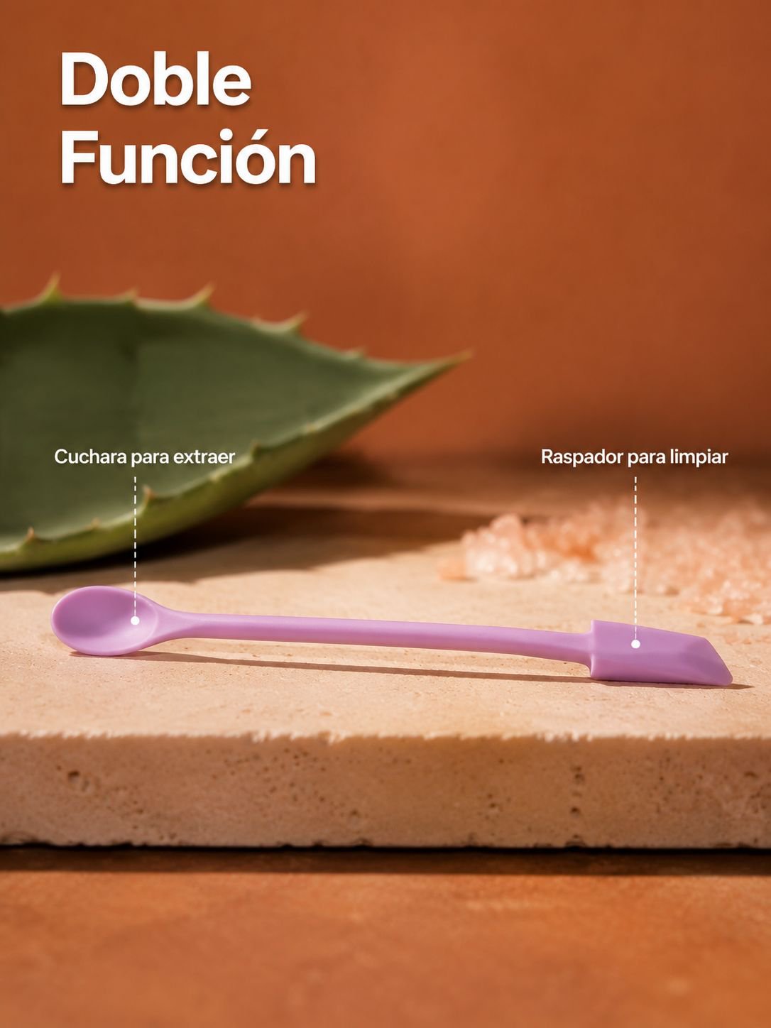 Cucharita mini de silicona para cremas, lociones y productos corporales