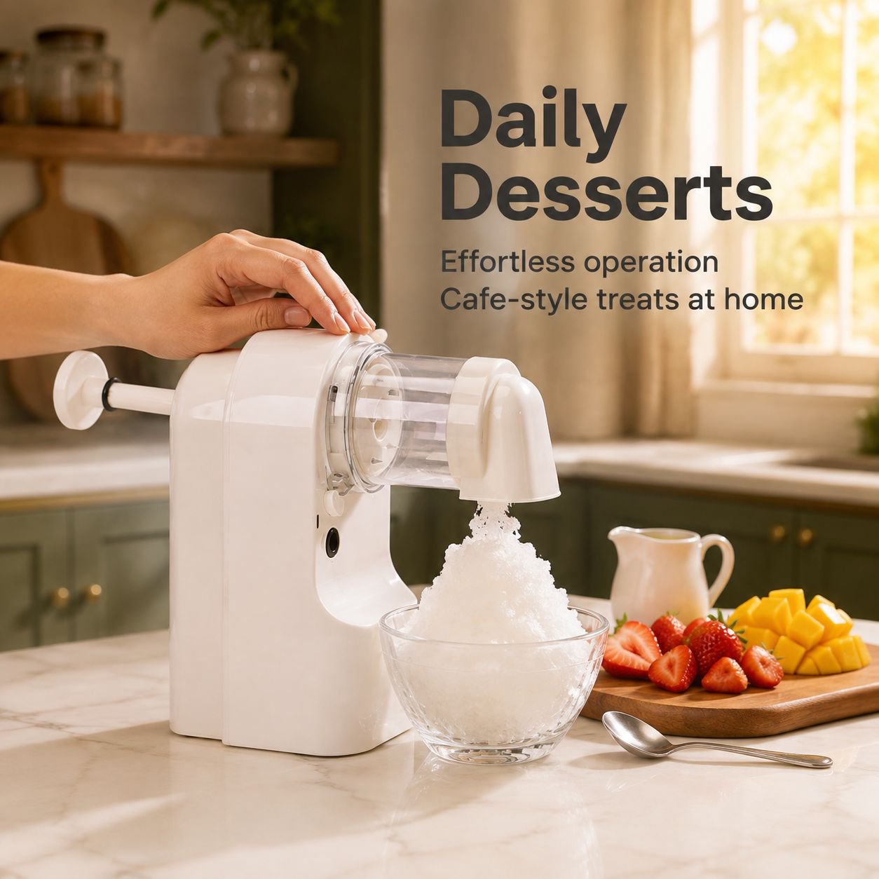 Automatic wireless ice shaver