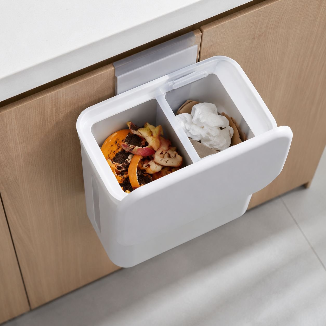 Cubo de basura para restos de comida