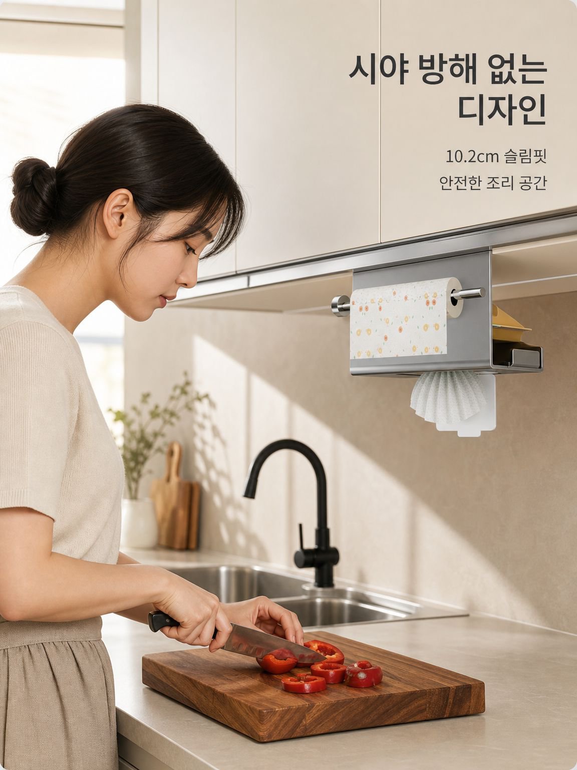 거꾸로 된 키친타월 보관함