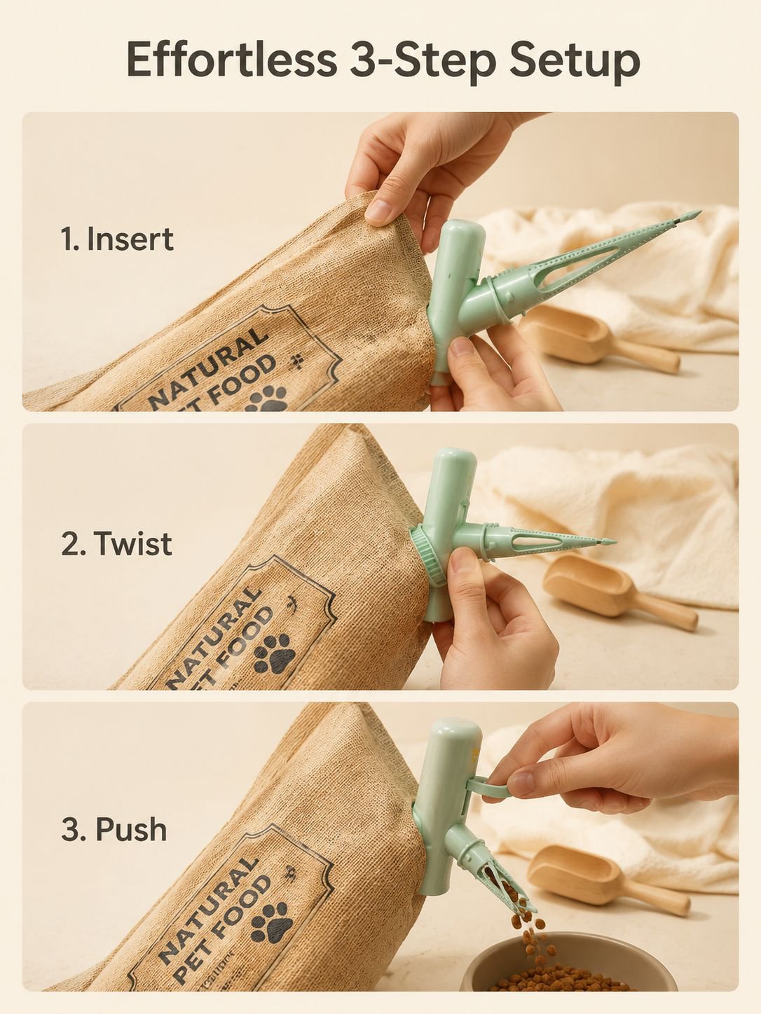 Rice Dispenser with One-Touch Dispensing