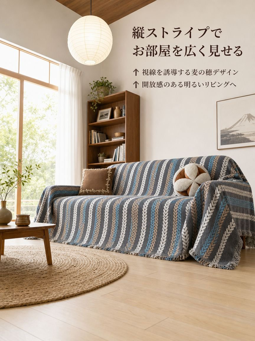 レトロスタイルソファカバー